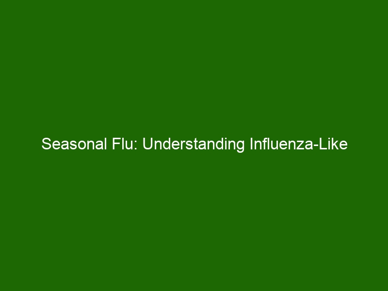 Seasonal Flu Understanding InfluenzaLike Illness and Prevention Tips